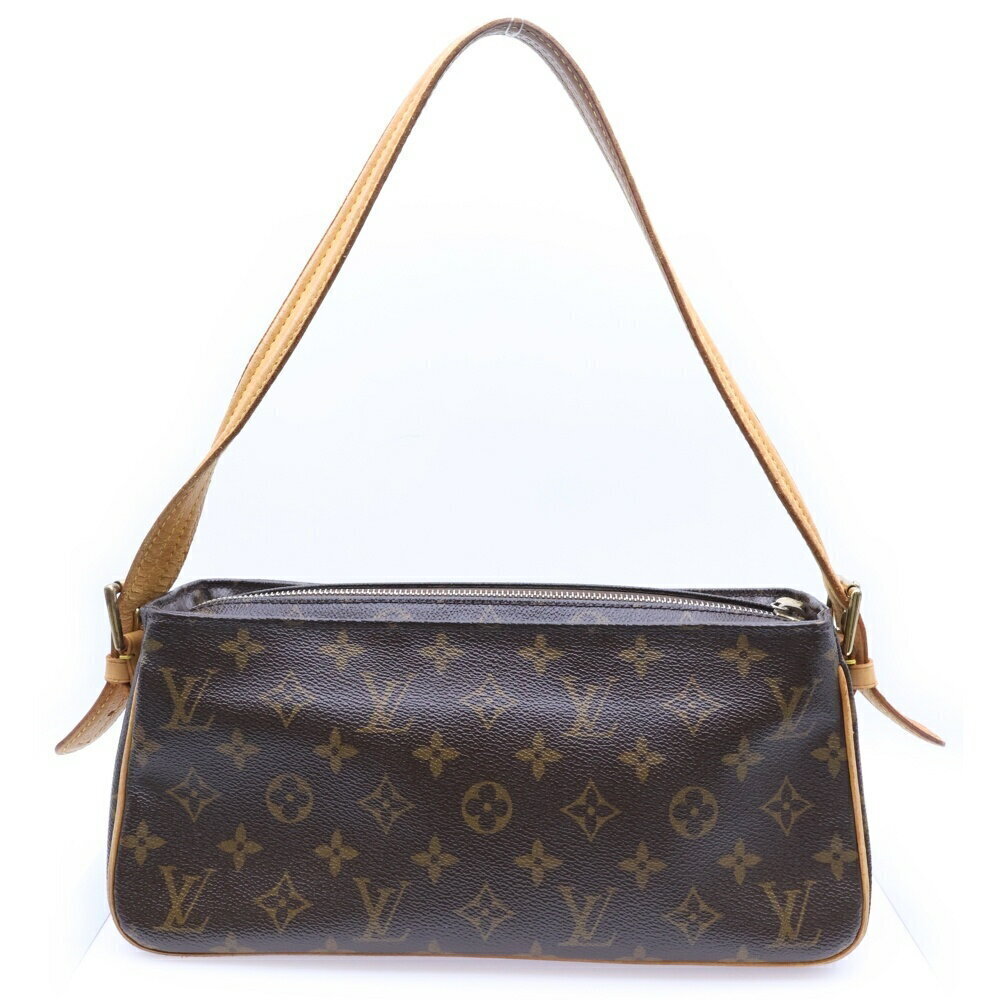 Louis Vuitton Hobo Cite Handbag Shoulder Leather Brown Viva Monogram Bag